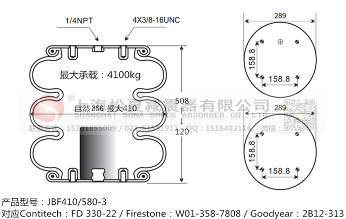 JBF410/580-3橡膠<a href='http://www.katu168.com/' target='_blank'><u>空氣彈簧</u></a>